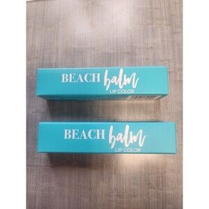 Set Of 2 NEW Beach Balm Lip Color From Belle Beauty, Bermuda Bare